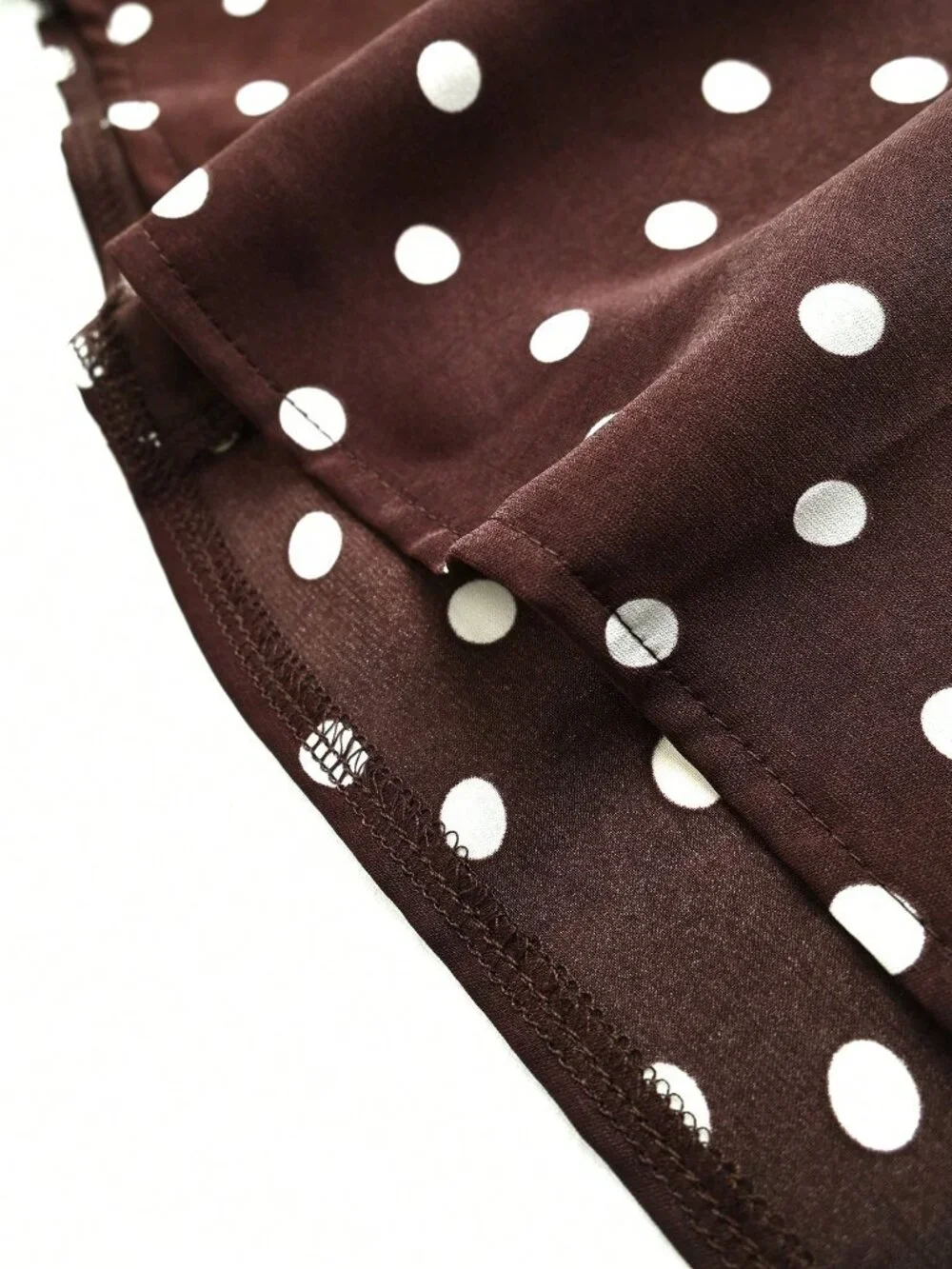 Brown Casual Women's Polka Dot Short Dress